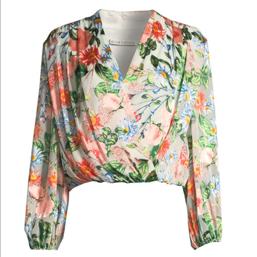 Alice and Olivia printed blouse xs